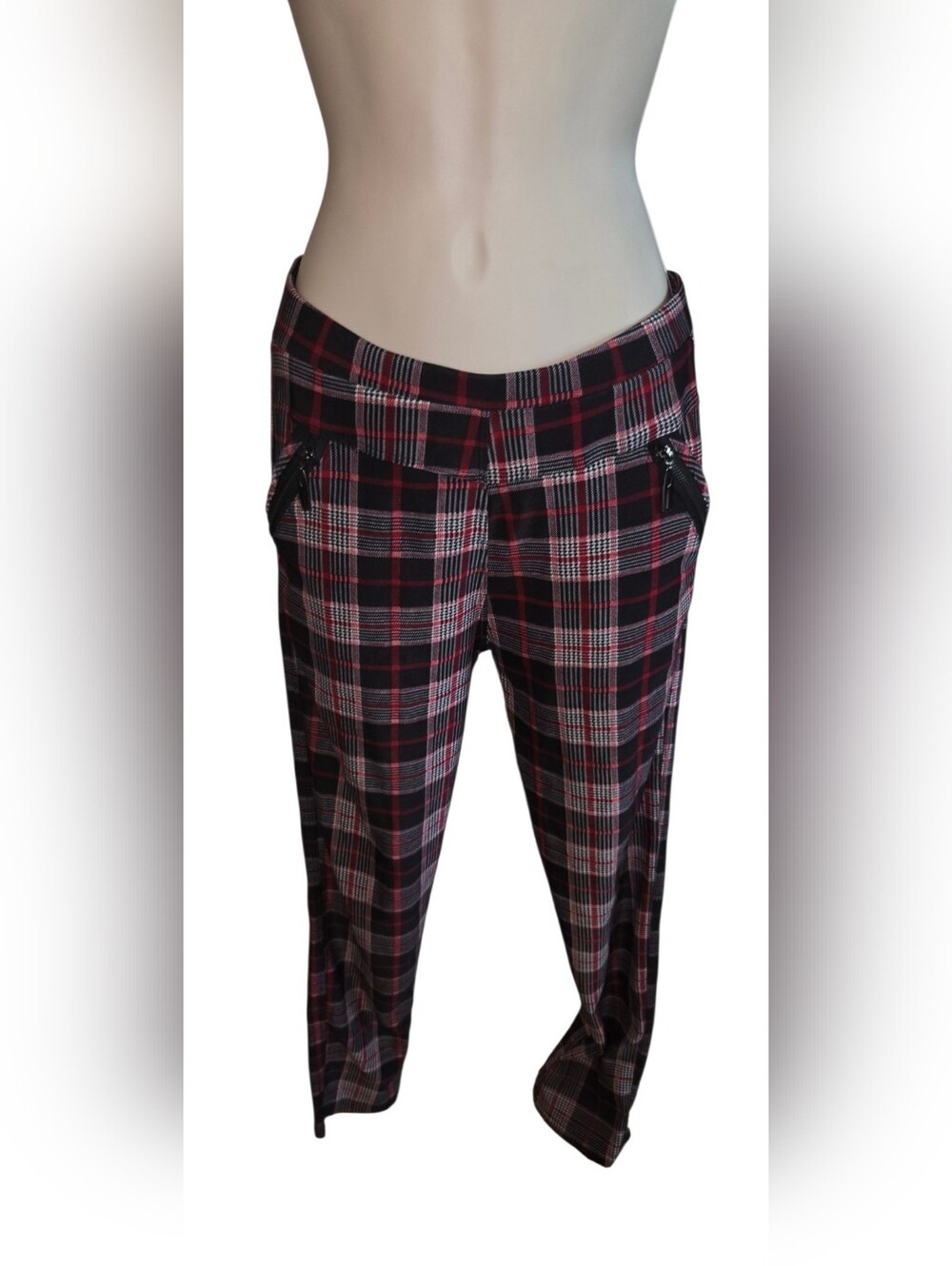 Coco + Carmen Black & Red Plaid Skinny Pants - Picture 11 of 11